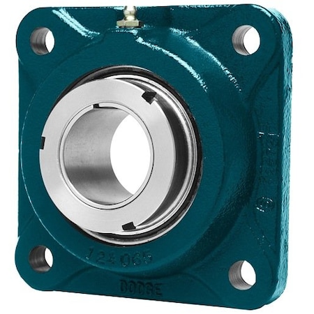 Dodge Industrial Flange Block Bearing; 4 Bolt Square Flange Block; 2-7/16 in. Bore; 8 in. Bolt Circle Diameter F4B-GT-207
